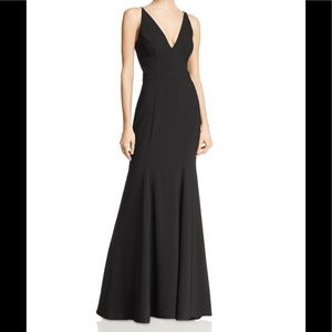 Aqua sleeveless Crepe Gown